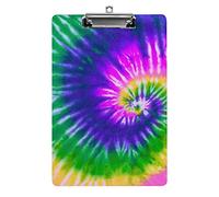 Psychedelic Tie Dye Swirl Tamaño A4 Portapapeles Divertido Estético Trabajo Estudiar Carta Tablero de clip estándar 12.5 × 8.5 en Tablero duro para la escuela Aula Niños Escritura Dibujo