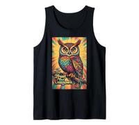 Psychedelic Trust The Unknown Trippy Owl Hippie Camiseta sin Mangas