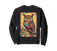 Psychedelic Trust The Unknown Trippy Owl Hippie Sudadera