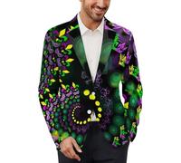 Psychedelic Vortex Mardi and The Gras - Abrigo deportivo para hombre, estilo informal, para negocios, esmoquin, Multicolor, 4XL