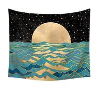 Psychedélico Sol Tapiz Colgando Hippie Brujería Tapiz Psicodélico Casa De Campo Decoración Paisaje Playa Bohemia Custom Colgante de pared de la sala de estar del dormitor ( Color : 1 , Size : 95X73 )