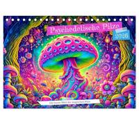 Psychedelische Pilze - Die bunte Welt der magischen Pilze (Tischkalender 2026 DIN A5 quer), CALVENDO Monatskalender: Atemberaubende, surrealistische Pilzlandschaften voller Farben und Fantasie.