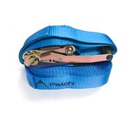 Psychi Barefoot Slackline Funline Jibline Kit | Juego Completo con Correa de trinquete 5 m 50 mm | Diversión para Adultos y niños (Azul)