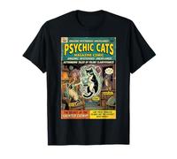 Psychic Cats Edgy Alternative Aesthetic 1950s Comic Cover Camiseta