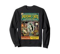 Psychic Cats Edgy Alternative Aesthetic 1950s Comic Cover Sudadera