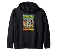 Psychic Cats Edgy Alternative Aesthetic 1950s Comic Cover Sudadera con Capucha