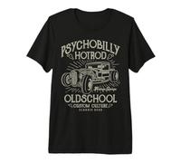 Psychobilly Hot Rod Vintage Garaje Old School Custom Culture Camiseta Premium