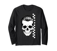Psychobilly Punk Hair - Engrasador de Calavera para Halloween Manga Larga