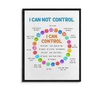 Psychology Poster Mental Health Awareness Canvas Print I Can Control I Cannot Control Painting for Calm Down Corner Therapy Office Decor(Unframed,08x12inch(20x30cm))