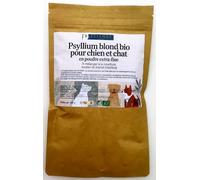 Psyllium Blond Bio en polvo extrafino 300G para perros y gatos, 100% natural, tránsito intestinal, estreñimiento para mezclar con alimentos - Esténato