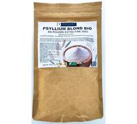 Psyllium Blond Bio en polvo extrafino - Tegumentos puros 99% - Uso práctico: se mezcla fácilmente con bebidas y alimentos - Alto contenido de fibra - 300 g - Estenat