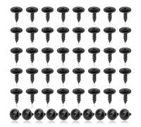 Psyqtsuary 50 Tornillos Autorroscantes M5 x 16 mm Acero Inoxidable Cabeza Redonda Negro Para Guardabarros Arcos De Rueda Parachoques