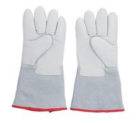 Psytfei 1 par guantes anticongelantes de cuero engrosado guantes protectores de baja temperatura para nitrógeno líquido manejo de hielo seco de 31 cm de trabajo en frío