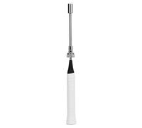 Psytfei Badminton Racket Swing Trainer with Sound Hitting Sense Adjustable Ergonomic Portable Badminton Training Equipment Practice Tool Green (White)