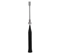 Psytfei Badminton Racket Swing Trainer with Sound Hitting Sense Adjustable Ergonomic Portable Badminton Training Equipment Practice Tool Green (Black)