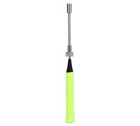 Psytfei Badminton Racket Swing Trainer with Sound Hitting Sense Adjustable Ergonomic Portable Badminton Training Equipment Practice Tool Green (Green)