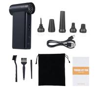 Psytfei Soplador de hojas inalámbrico Soplador de hojas eléctrico inalámbrico de mano 130 W Superpotencia Velocidad máxima 130000 rpm Ajuste de 8 velocidades Pantalla de carga Carga tipo