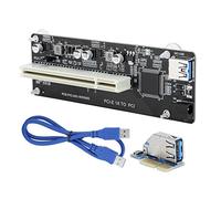 Psytfei Tarjeta Adaptadora PCI-E A PCI-E, Adaptador PCIE A PCI Dual, Tarjeta De Expansión Vertical De Resina con Cable De Conexión De 0,6 M para Tarjeta De Sonido De Escritorio