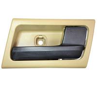 PT Auto Warehouse FO-2363AB-RH - Manija interior para puerta, palanca negra con carcasa marrón (pergamino/negro) - lado derecho del pasajero