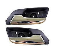 PT Auto Warehouse GM-2371MA-DP - Manija Interior Manillas Puertas Interior Coche, Palanca Cromada, Carcasa Negra, Par IzquierdaDerecha