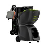Pt-Max C Lanzador de Pelotas de Tenis,MáQuina de Lanzamiento de Tenis con Control Remoto,3 Modos de Control Inteligente,Pueden Contener MáS de 145 Pelotas,para Principiante(Size:Externo,Color:Negro)