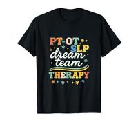 PT OT SLP Dream Team Therapy Retro Lettering Camiseta