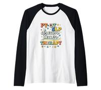 PT OT SLP Dream Team Therapy Retro Lettering Camiseta Manga Raglan