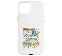 PT OT SLP Dream Team Therapy Retro Lettering Carcasa para iPhone 15 Plus