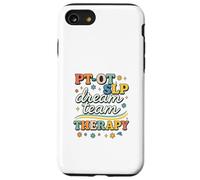 PT OT SLP Dream Team Therapy Retro Lettering Carcasa para iPhone SE (2020) / 7/8