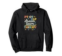 PT OT SLP Dream Team Therapy Retro Lettering Sudadera con Capucha