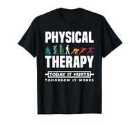 PT - Physical Therapy Assistant Therapist Designs Camiseta Asistente de Fisioterapeuta Unisex-Adultos Negra T-Shirt Manga Larga Regular Fit One Size S