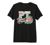 PT Tropical Flowers Fisioterapeuta Aloha Summer Girl Camiseta Premium