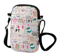 PTA Gift PT Team - Bolso cruzado para fisioterapeuta, fisioterapeuta, asistente de terapia, escuadrón de terapia, regalo de graduación, Pt, INCH