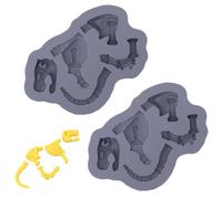 PTaizjjz 2 moldes de silicona de huesos de dinosaurio, moldes de chocolate con huesos de dinosaurio, molde de caramelo de chocolate y azúcar