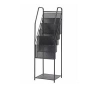 Ptasccne revistero Revistero metálico de pie, móvil y de gran capacidad for dormitorio, sala de estar u oficina. archivador(Black)
