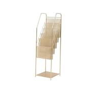 Ptasccne revistero Revistero metálico de pie, móvil y de gran capacidad for dormitorio, sala de estar u oficina. archivador(Gold)