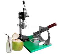 PtaTritious Abridor de Coco, Máquina peladora y abridora de Agujeros de Coco, Manual, para Escritorio, Comercial, de Acero Inoxidable, para pelar Cocos Singlehandle
