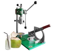 PtaTritious Abridor de Coco, Máquina peladora y abridora de Agujeros de Coco, Manual, para Escritorio, Comercial, de Acero Inoxidable, para pelar Cocos Threehandles