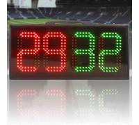 PtaTritious Panel Cambio Jugador Electrónico Fútbol, Marcador electrónico LED, Tablero de visualización de Tiempo de lesión de Partido de fútbol LED de, 55.5 X 26 cm DoubleSided