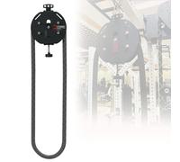 PtaTritious Sis-Tema de poleas, Cuerda sin Fin, Equipo para Gimnasio en casa, Resistencia Ajustable, sis-Tema de poleas con Peso para Gimnasio en casa, Entrenador de Cuerda para Fitness Black