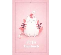 PTBS Tagebuch: Als Selbsthilfe zum Ausfüllen & Ankreuzen mit Trigger Tracker, Beobachtung der täglichen Stimmung, körperlichen Beschwerden, Schlaf uvm. | Motiv: Rosa Katze