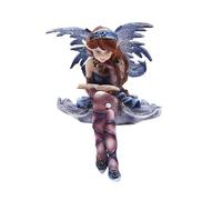 PTC Figura de Hada Morada sentada y Leyendo un Libro de 4 Pulgadas