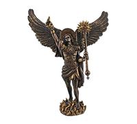 PTC Figura de Resina Religiosa de Arcángel Uriel con Lanza, 32 cm