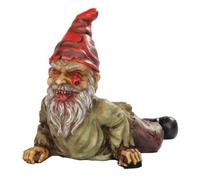 PTC Figura Decorativa de gnomo de jardín de Zombi rastrero en Camisa Verde