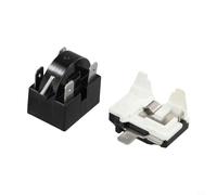 PTC para relé y protector de sobrecarga para compresor de refrigerador, kits de repuesto de arranque de 2 pines con unidades de CA para mini refrigeradores, compatible con /4HP/3HP (4pin-12ohm+1/6HP)