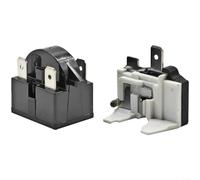 PTC - Relé de arranque con protección contra sobrecarga para compresor de refrigerador, conector de pin redondo QP2-15, pieza de repuesto para una activación fiable y protección contra sobretensiones