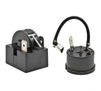 PTC - Relé de arranque con protección contra sobrecarga para compresor de refrigerador, conector QP2-15 de pines redondos, repuesto para una activación fiable y protección contra sobretensiones (F)
