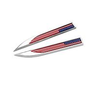 PTDecals 1 par de bandera de Estados Unidos Metal Emblema Auto Pegatina 14,7 cm x 2 cm Bandera de Estados Unidos Gráfico Insignia para Vehículo Coche Guardabarros Lateral Maletero Puerta Trasera