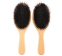 Ptdfjspt 2 Cepillos de Pelo de Cerdas de con Pasadores de Nailon, Cepillo Desenredador de de Bambú, Cepillos para Desenredar Que AñAden Brillo A Diario