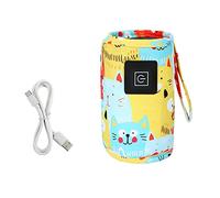 Ptdfjspt Calentador de Agua de Leche USB para Cochecito de Viaje, Bolsa Aislada, Calentador de BiberóN PortáTil para BebéS, para BebéS Al Aire Libre, Invierno, Amarillo